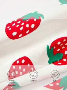 SHEIN Baby Strawberry Print Leggings - Multicolor - View 7