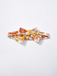 SHEIN Đứa bé gái Đồ họa Khẩu hiệu Áo thun & In hoa Quần ống loe & Băng đô đầu - Nhiều màu - Xem 12