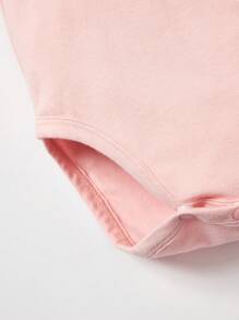 Cozy Pixies Baby Girl Contrast Mesh Ruffle Trim Bodysuit - Baby Pink - View 4