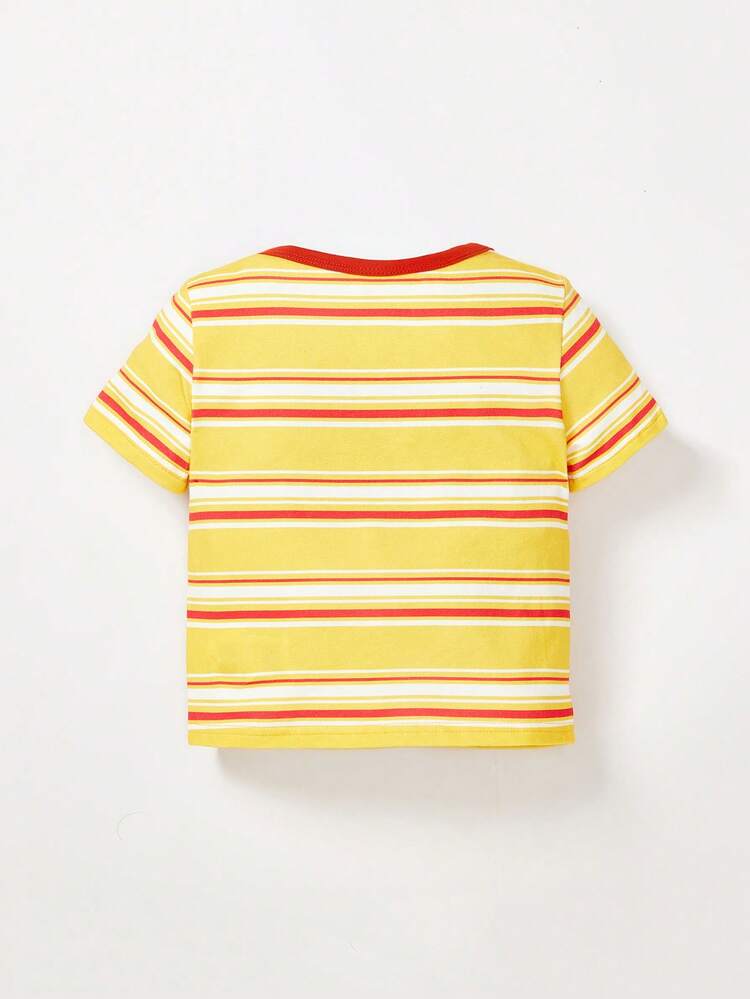 Baby 3pcs Striped & Coconut Tree Print Tee