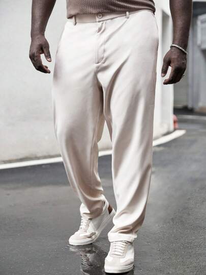 EASEVO Spodnie garniturowe dla mężczyzn plus size