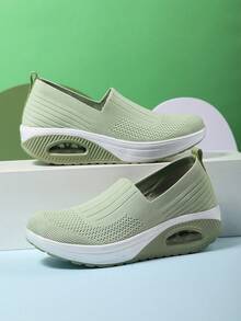 女式極簡主義套穿式搖擺鞋、運動型戶外運動鞋 - 綠色 - 查看 4