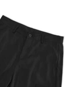 Manfinity Roghcode Men Flap Pocket Side Cargo Pants - Black - View 4