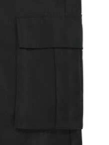 Manfinity Roghcode Men Flap Pocket Side Cargo Pants - Black - View 6
