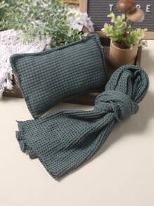 Newborn Photography Solid Blanket & Pillow - Dusty Blue - View 7