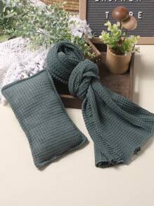 Newborn Photography Solid Blanket & Pillow - Dusty Blue - View 8