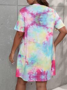 Đầm Plus Size Cà vạt nhuộm Giải trí - Nhiều màu - Xem 2