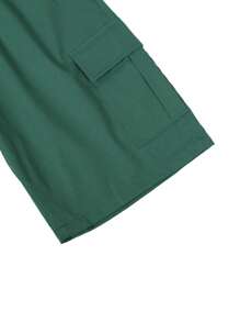 Men Flap Pocket Drawstring Waist Loose Cargo Shorts - Green - View 6