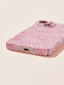 ROMWE Kawaii 1 funda para teléfono con diseño de dibujos animados, compatible con iPhone - Rosa Pálido - Ver 3