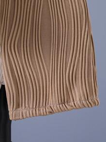 SHEIN Young Boy Two Tone Shirt & Drawstring Waist Shorts Without Tee - Multicolor - View 6