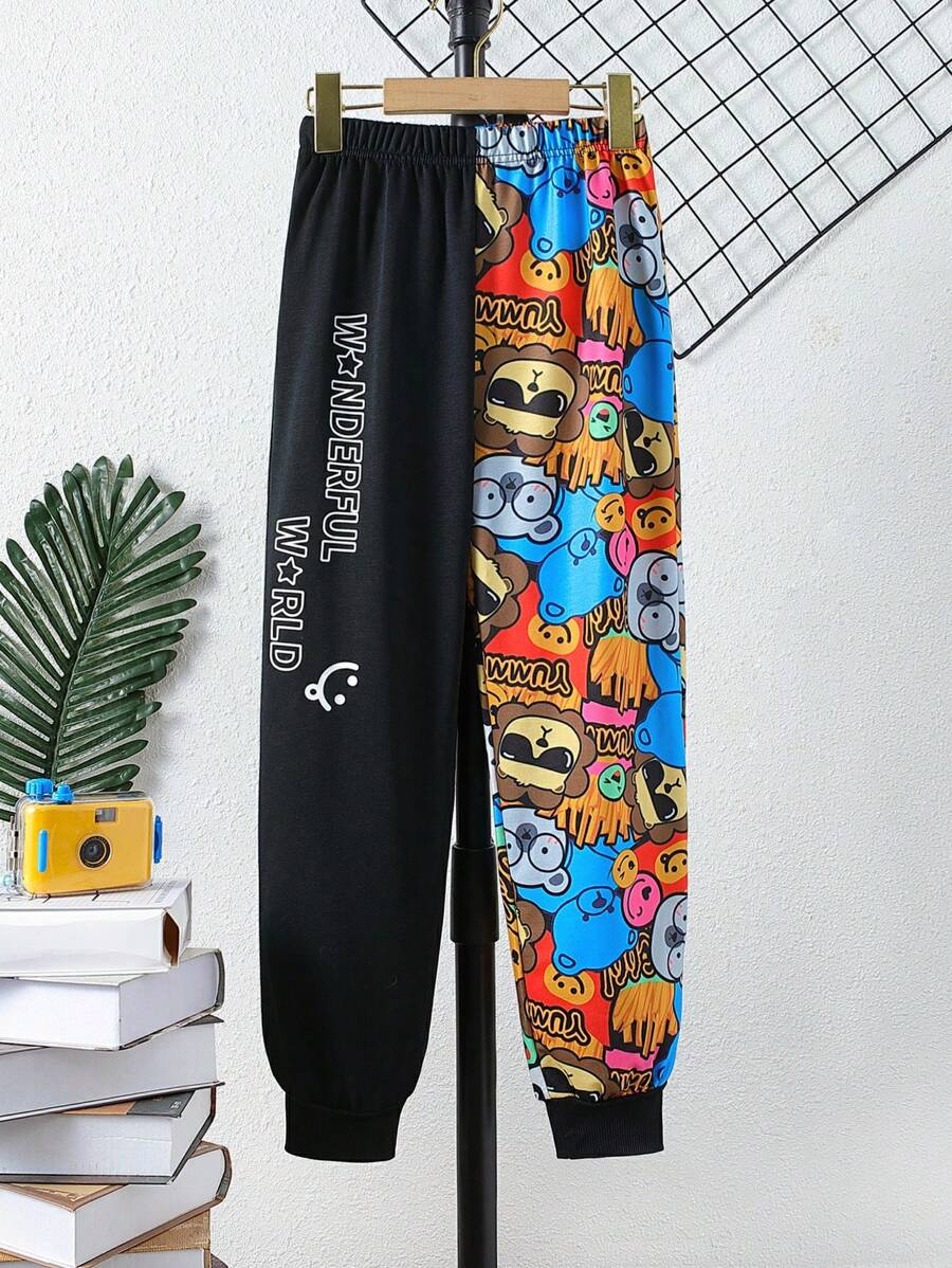 SHEIN 男孩卡通圖案衛褲