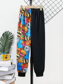 SHEIN 男孩卡通圖案衛褲