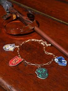 HARRY POTTER X SHEIN 時尚幾何吊墜手環適合女士日常裝飾 - 彩色 - 查看 2