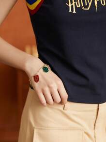 HARRY POTTER X SHEIN 時尚幾何吊墜手環適合女士日常裝飾 - 彩色 - 查看 4