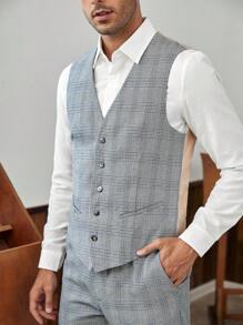 Manfinity NiteLyfe Men Plaid Waistcoat Without Shirt - Multicolor - View 1