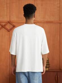 HARRY POTTER X SHEIN Men Figure & Slogan Graphic Tee - White - View 2