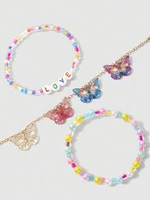 سوار زخرفة فراشة PMMA الزخرفة اليومية اطفال - متعدد الألوان - مشاهدة 4