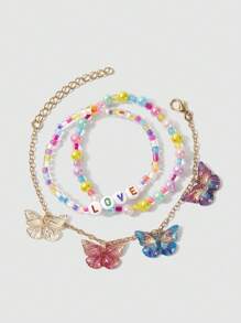 سوار زخرفة فراشة PMMA الزخرفة اليومية اطفال - متعدد الألوان - مشاهدة 9