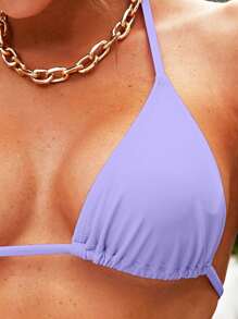 Swim Basics Haut De Bikini Unicolore Ras-Du-Cou