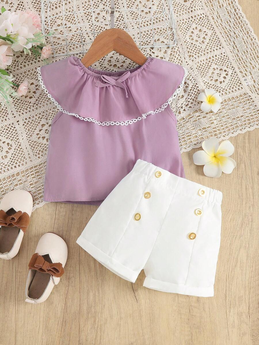 SHEIN Bộ đồ Em bé Xù Khối Màu - Nhiều màu - Xem 1