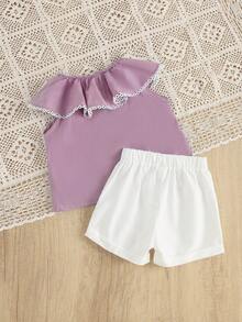 SHEIN Bộ đồ Em bé Xù Khối Màu - Nhiều màu - Xem 2