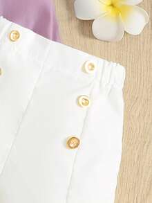 SHEIN Bộ đồ Em bé Xù Khối Màu - Nhiều màu - Xem 4