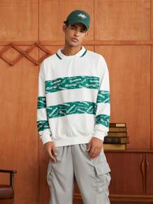 HARRY POTTER X SHEIN Heren Grafische lettersprint Oversized Sweatshirts