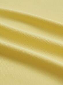 SHEIN BASICS Solid Form Fitted Tee - Yellow - View 5