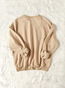 Attitoon Super Loose Fit!Women's Casual Geometric Floral Print Loose Fit Crew Neck Sweatshirt, Autumn/Winter