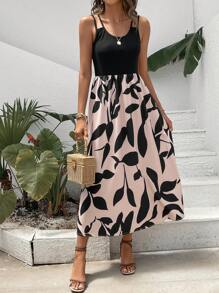 SHEIN Frenchy 植物圖案連衣裙 - 彩色 - 查看 3