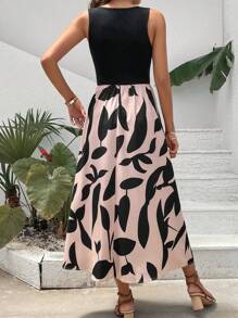 SHEIN Frenchy 植物圖案連衣裙 - 彩色 - 查看 2