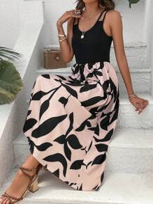 SHEIN Frenchy 植物圖案連衣裙 - 彩色 - 查看 5