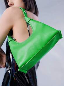 SHEIN ICON 小流浪包綠色時尚單肩包