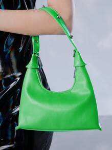 SHEIN ICON 小流浪包綠色時尚單肩包