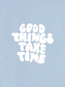 Manfinity Hypemode Men Slogan Graphic Tee - Blue - View 4