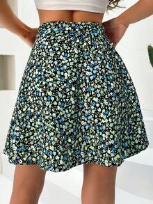 SHEIN PETITE In hoa Ditsy Cao eo Váy - Nhiều màu - Xem 2