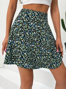 SHEIN PETITE In hoa Ditsy Cao eo Váy - Nhiều màu - Xem 3