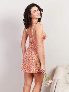 SHE(IN) BRASIL 碎花吊帶睡裙 - 彩色 - 查看 2