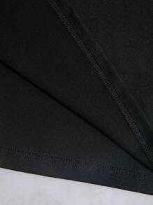 INAWLY Daisy And Slogan Graphic Tee - Black - View 5