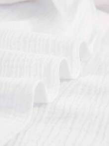 CILKOO Solid Button Front Shirt Dress - White - View 8