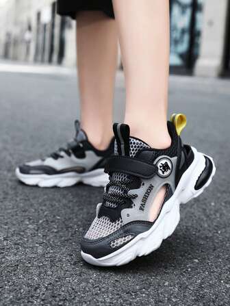 Chicos Sandalias deportivas con estampado de letra punta redonda deportivo para exterior