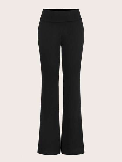 SHEIN EZwear Spring Dress Pantalones Acampanados Lisos Para Mujer