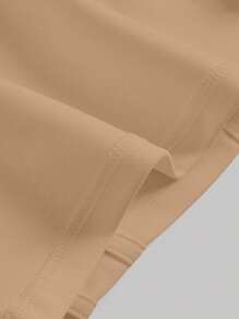 SHEIN MOD Áo khoác và áo lót dành cho xe tăng nữ màu trơn Giải trí - Màu Khaki - Xem 4