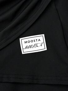 Mulvari Hơn Chi tiết Patched thư Viền mặt trước Xà cạp - màu đen - Xem 4