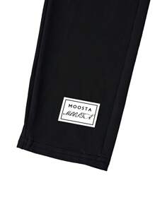 Mulvari Hơn Chi tiết Patched thư Viền mặt trước Xà cạp - màu đen - Xem 5