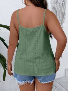 SHEIN Holidaya 大碼網眼刺繡蕾絲拼接吊帶上衣