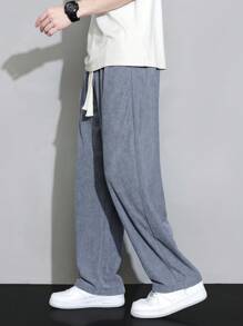 Quần Nam Dây kéo màu trơn Giải trí - Màu xanh bụi bặm - Xem 1