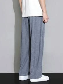 Quần Nam Dây kéo màu trơn Giải trí - Màu xanh bụi bặm - Xem 2