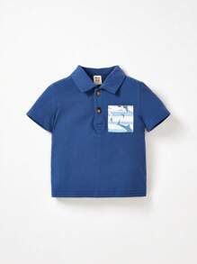 Cozy Pixies 鲨鱼和条纹印花 Polo 衫 & 短裤 & 帽子 & 储物袋 - 彩色 - 查看 10