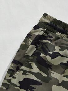 GENTILAND Nam Bông Đồ họa Khẩu hiệu Áo thun & Camo In Quần short - Nhiều màu - Xem 4